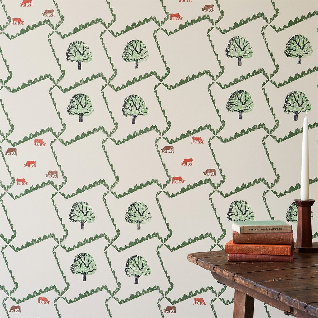 Edward Bawden Tree And Cow Wallpaper