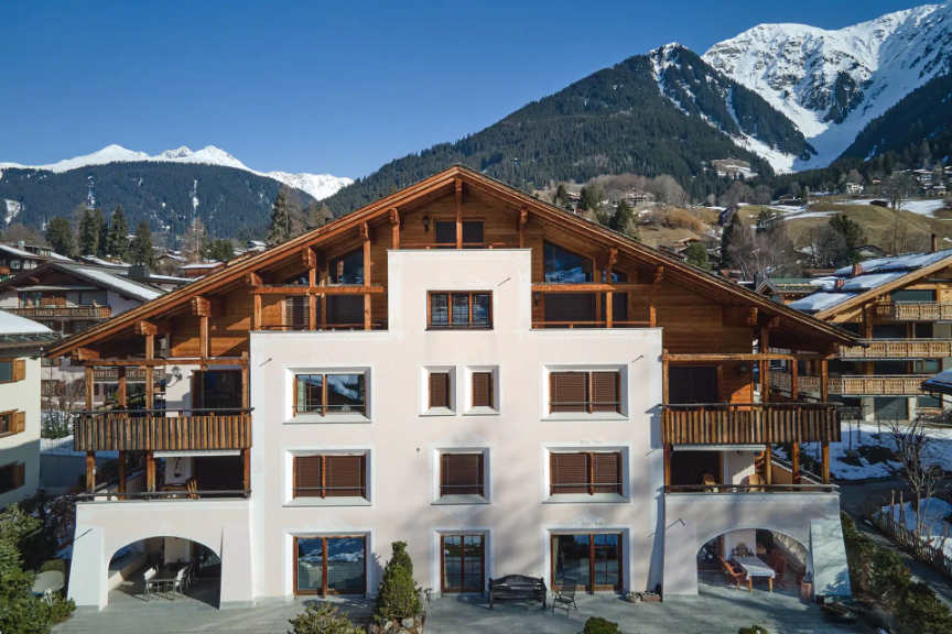 Ski chalet exterior